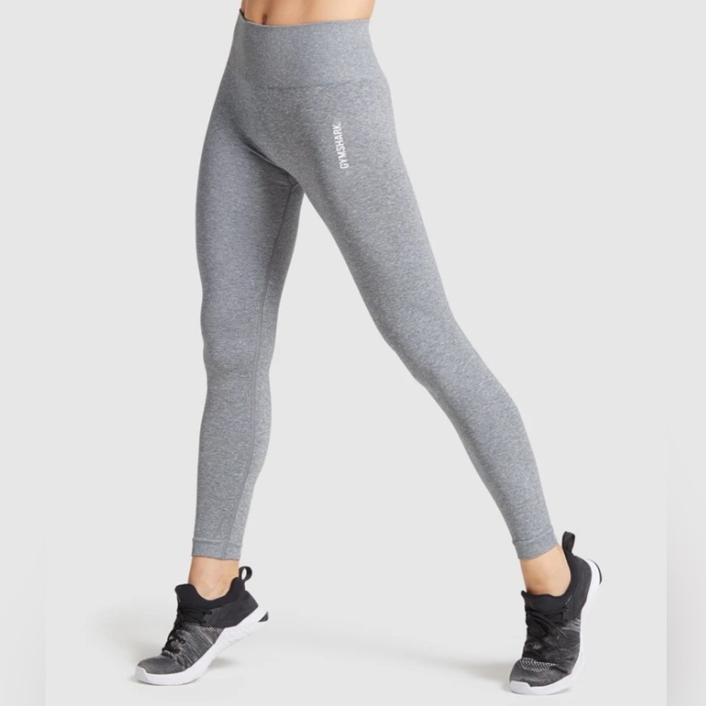 Gym Shark Grey Marl Leggings Adapt Seamless